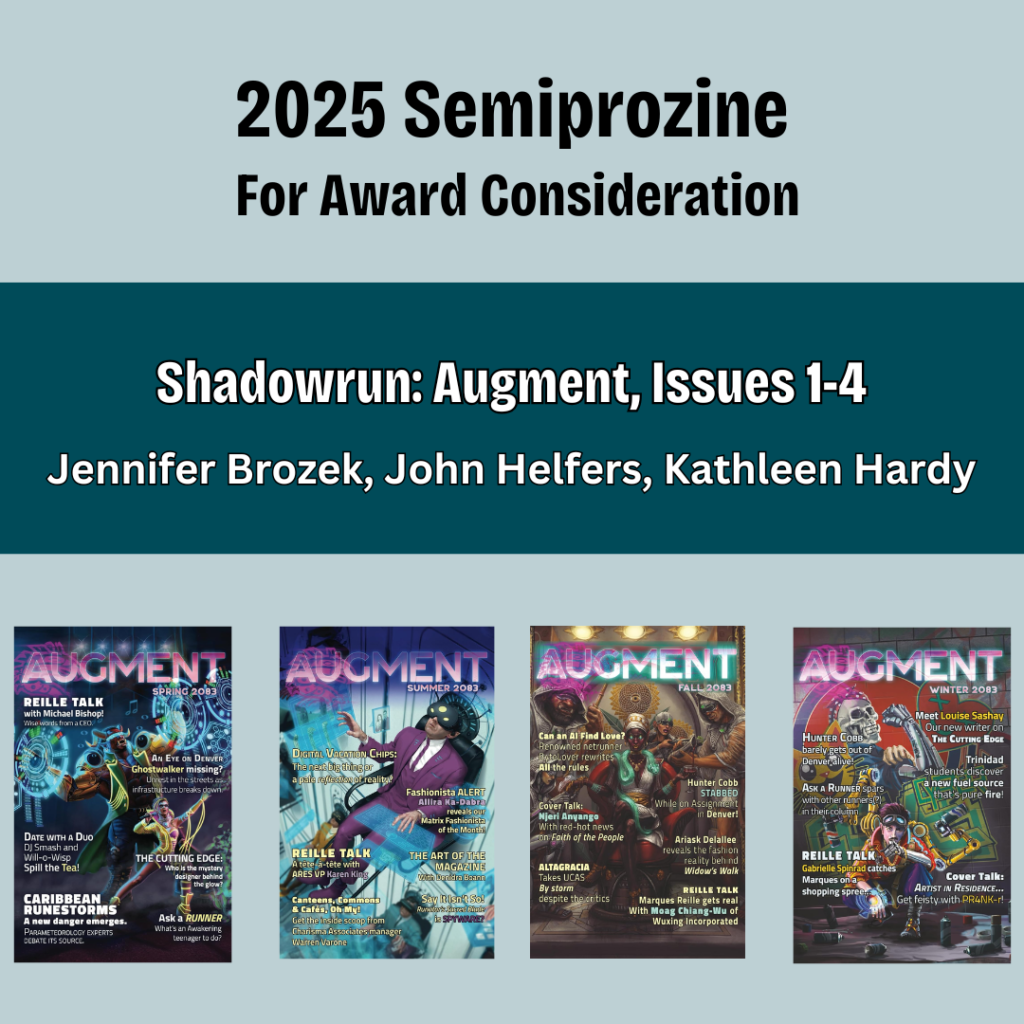 Semiprozine: Augment Magazine by Jennifer Brozek, John Helfers, and Kathleen Hardy